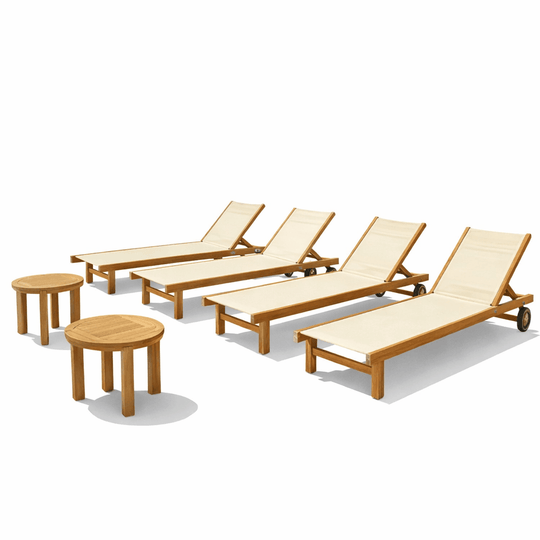 Teak Backyard Furniture - Sundaze & Miami 6 - Piece Set - Teak HQ™