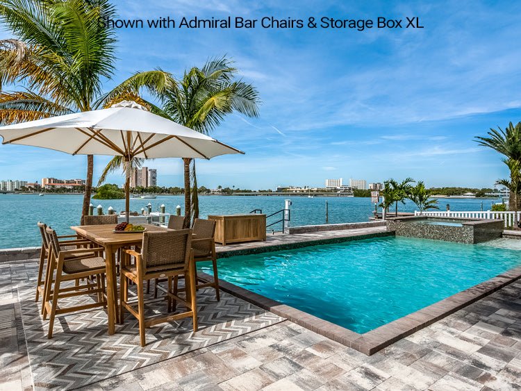 Teak Bar Table (65" Long Rectangle) - Admiral - Teak HQ™