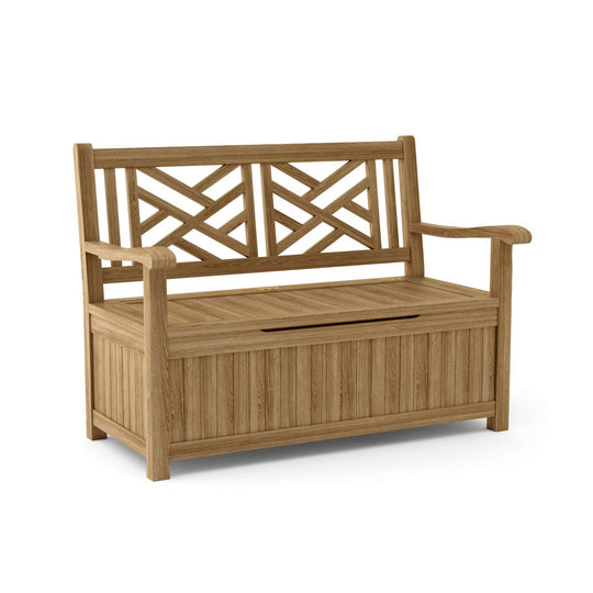 Teak Bench With Storage (2 - Seater) - Vilano - Teak HQ™