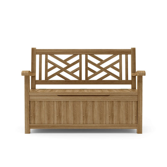 Teak Bench With Storage (2 - Seater) - Vilano - Teak HQ™