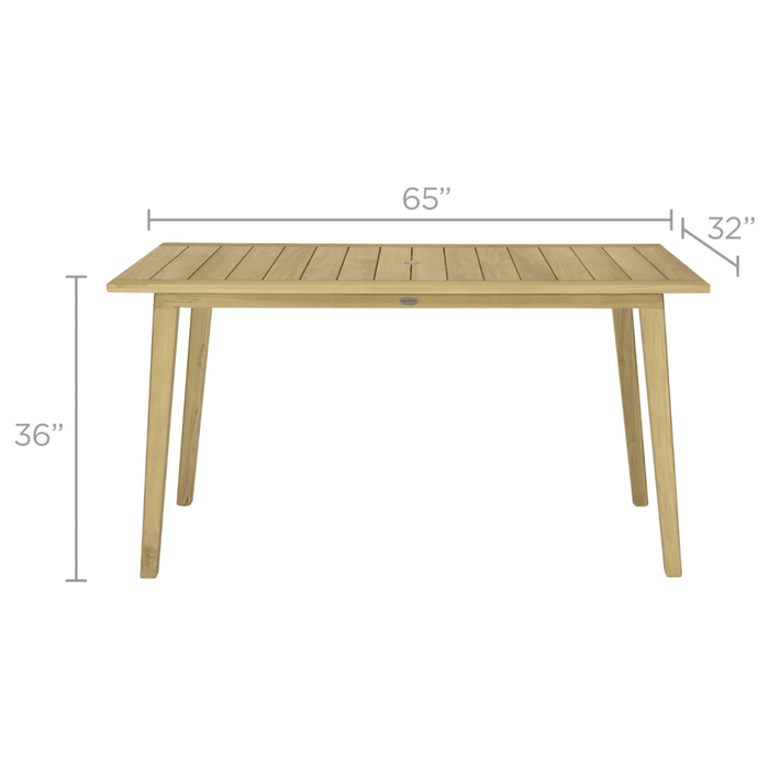 Teak Counter Height Table (65" Long Rectangle) - Admiral - Teak HQ™