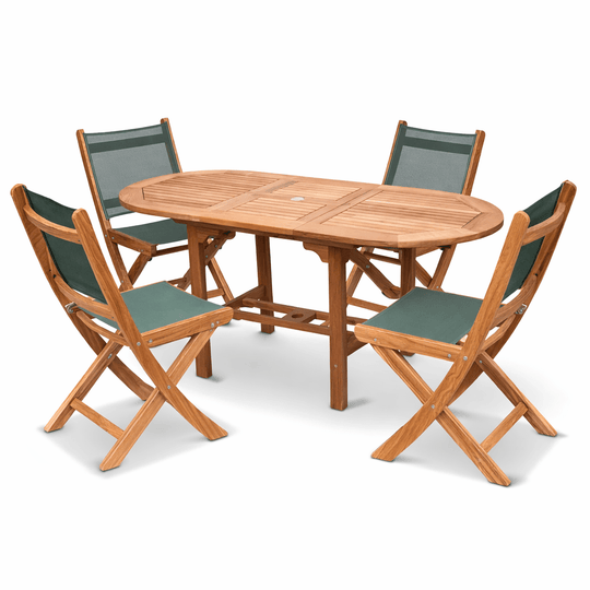 Teak Dining Outdoor Furniture - Family (Table) & Sailmate (4 Chairs) - Teak HQ™
