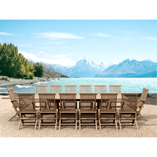 Teak Dining Set for 14 - Valencia (Table) & Classic (Chairs) - Teak HQ™
