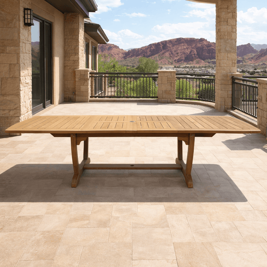 Teak Dining Table (118" Long Rectangle) - Gala - Teak HQ™