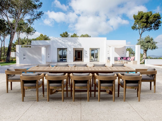 Teak Extendable Dining Table and Chairs (12) - Coronado - Teak HQ™