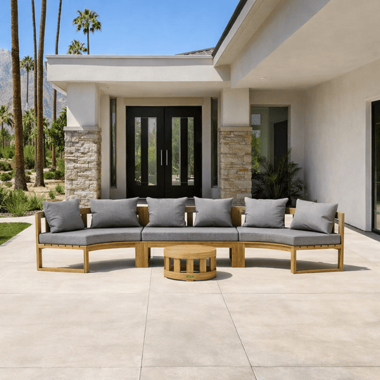 Teak Exterior Furniture - Arena 4 - Piece Sectional Set - Teak HQ™