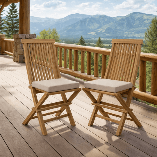Teak Folding Chairs (Set of 2) - Classic - Teak HQ™