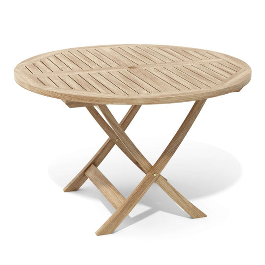 Teak Folding Table (47" Round) - Bahama - Teak HQ™