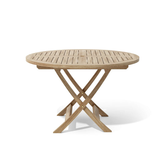 Teak Folding Table (47" Round) - Bahama - Teak HQ™