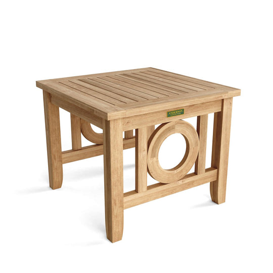 Teak Lamp Table (24" Square) - Natsepa - Teak HQ™