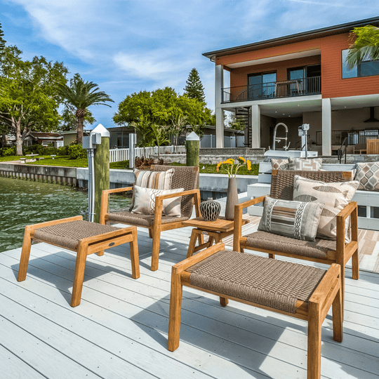 Teak Ottoman - Admiral - Teak HQ™