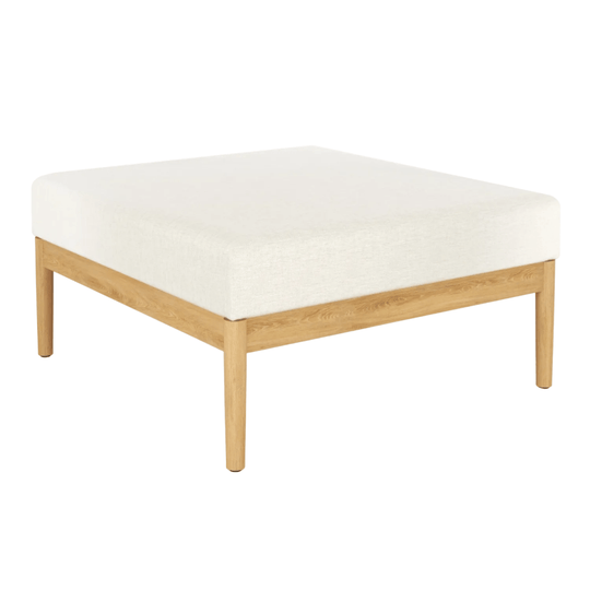Teak Ottoman With Sunbrella Cushion - San Lucas - Teak HQ™