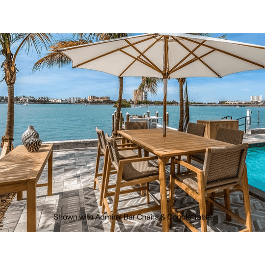 Teak Outdoor Bar Table (70" Long Rectangle) - Admiral - Teak HQ™