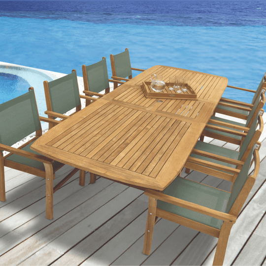 Teak Outdoor Dining - Family (Table) & Captiva (8 Chairs) - Teak HQ™
