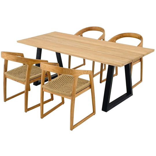 Teak Outdoor Dining Package for 4 (Solara) - Teak HQ™