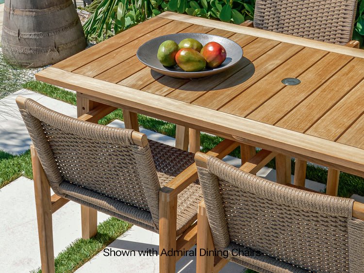 Teak Outdoor Dining Table (65" Long Rectangle) - Admiral - Teak HQ™