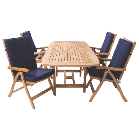 Teak Outdoor Dining Table and Chairs - Family (Table) & Estate (4 Chairs) - Teak HQ™