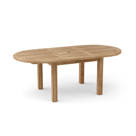Teak Outdoor Dining Table for 6 (78" Long Oval) - Bahama - Teak HQ™