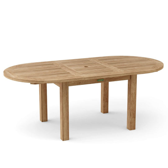 Teak Outdoor Dining Table for 6 (78" Long Oval) - Bahama - Teak HQ™