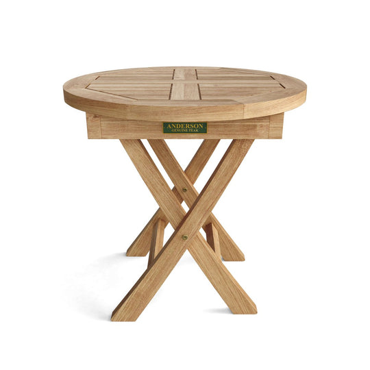 Teak Outdoor Folding Table (20" Round) - Bahama - Teak HQ™