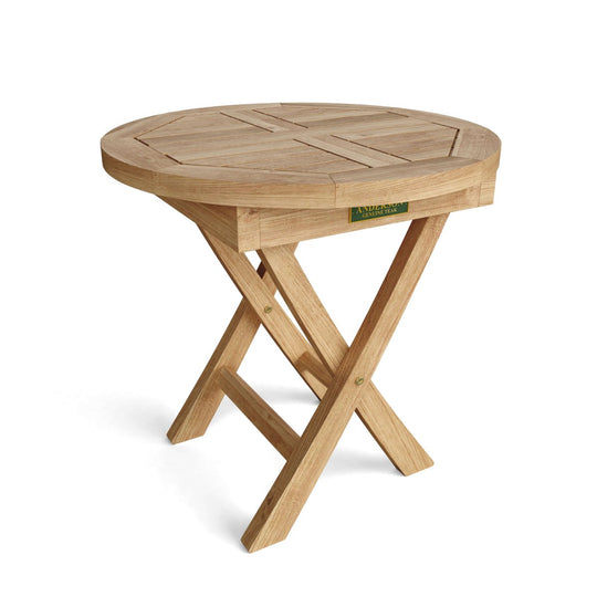Teak Outdoor Folding Table (20" Round) - Bahama - Teak HQ™