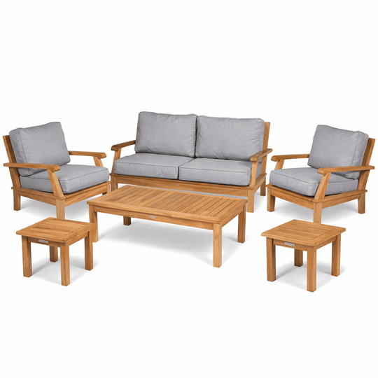 Teak Outdoor Lounge Furniture - Miami 6 - Piece Set - Teak HQ™