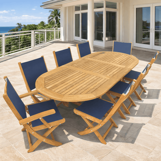 Teak Outdoor Patio Set - Family (Table) & Sailmate (8 Chairs) - Teak HQ™