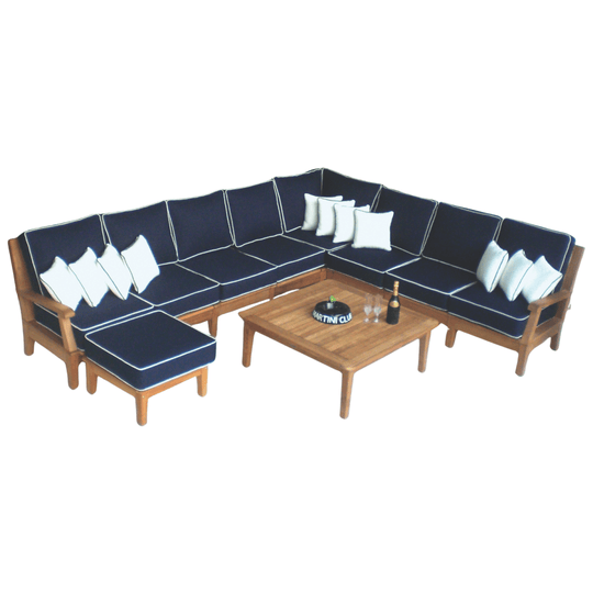 Teak Outdoor Sectional - Miami 10 - Piece Modular Set - Teak HQ™