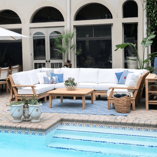 Teak Outdoor Sectional - Miami 10 - Piece Modular Set - Teak HQ™