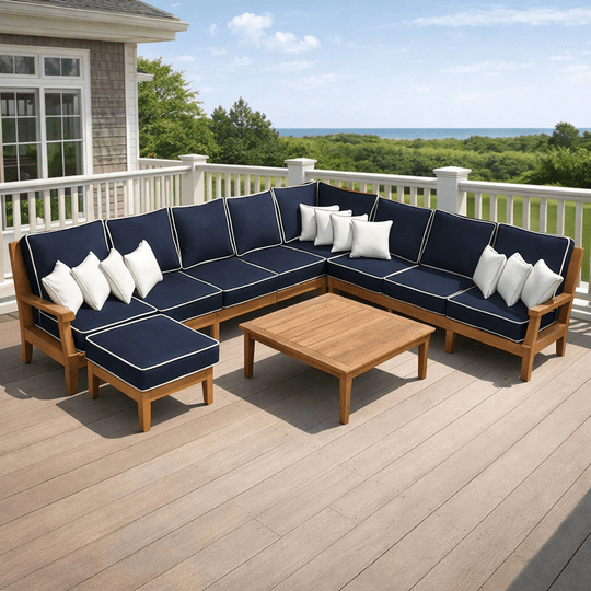 Teak Outdoor Sectional - Miami 10 - Piece Modular Set - Teak HQ™