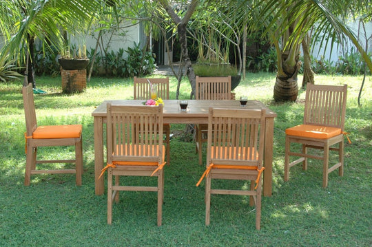 Teak Patio Dining Set - Montage (Table) & Saratoga (6 Chairs) - Teak HQ™