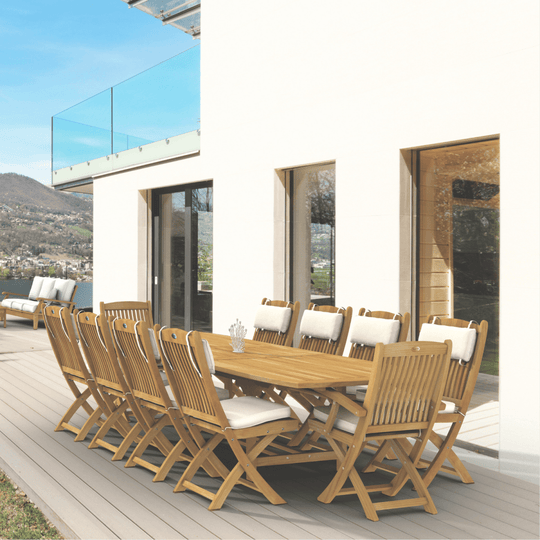 Teak Patio Dining Table (120" Long Rectangle) - Family - Teak HQ™