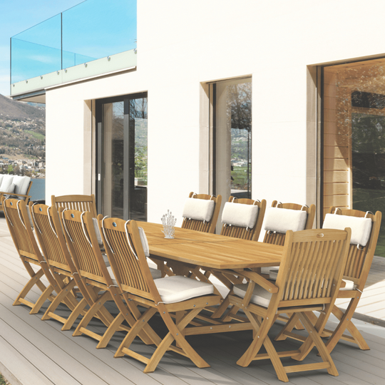 Teak Patio Dining Table (120" Long Rectangle) - Family - Teak HQ™