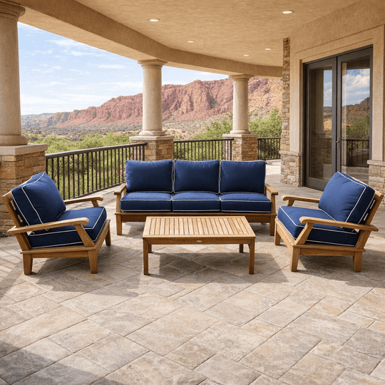 Teak Patio Seating Set - Miami 4 - Piece Set - Teak HQ™