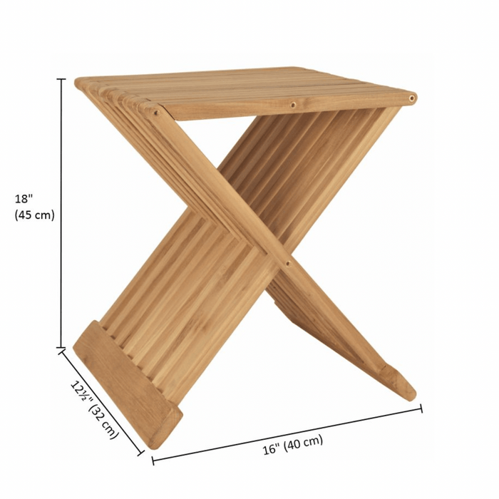 Teak Patio Side Table (16" Long Rectangle) - Marilla - Teak HQ™