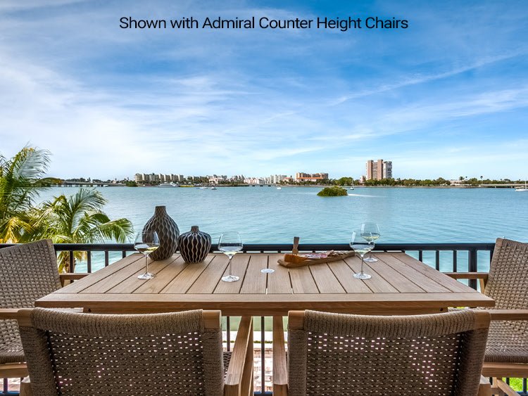 Teak Pedestal Table (70" Long Rectangle) - Admiral - Teak HQ™