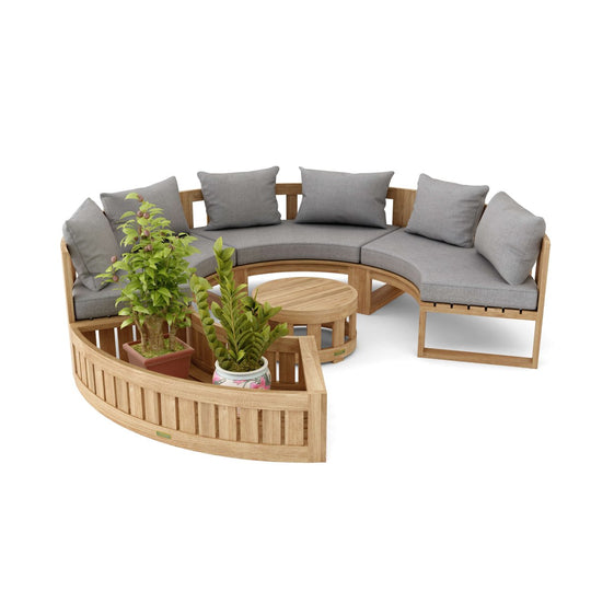 Teak Sectional Outdoor Sofa - Arena 5 - Piece Modular Set - Teak HQ™