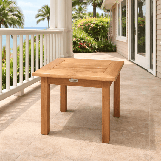 Teak Side Table (20" Square) - Miami - Teak HQ™