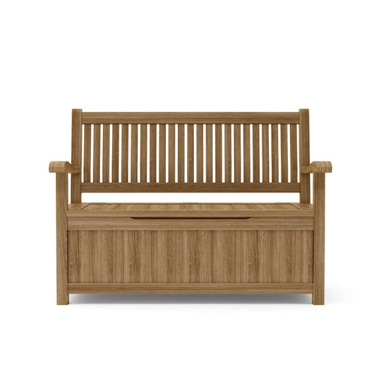 Teak Storage Bench (2 - Seater) - Del - Amo - Teak HQ™