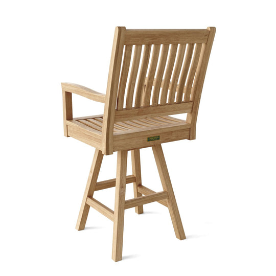 Teak Swivel Bar Chair - Rialto - Teak HQ™