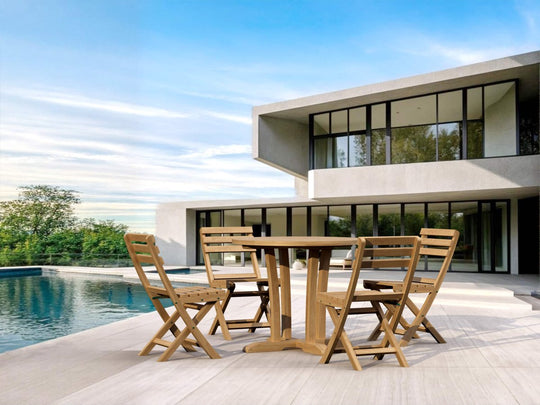 Teak Table Set - Descanso (Table) & Alabama (4 Chairs) - Teak HQ™