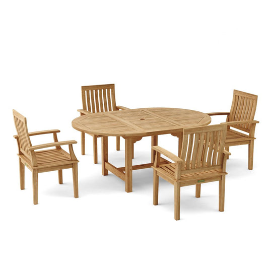 Teak Table With 4 Chairs - Bahama (Table) & Brianna (Chairs) - Teak HQ™