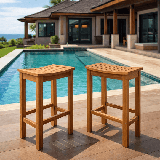 Teak Wood Bar Stool - Royal Teak - Teak HQ™