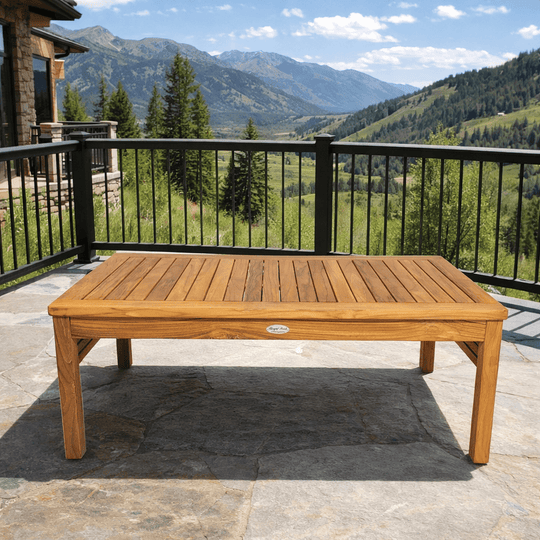 Teak Wood Coffee Table (43" Long Rectangle) - Miami - Teak HQ™