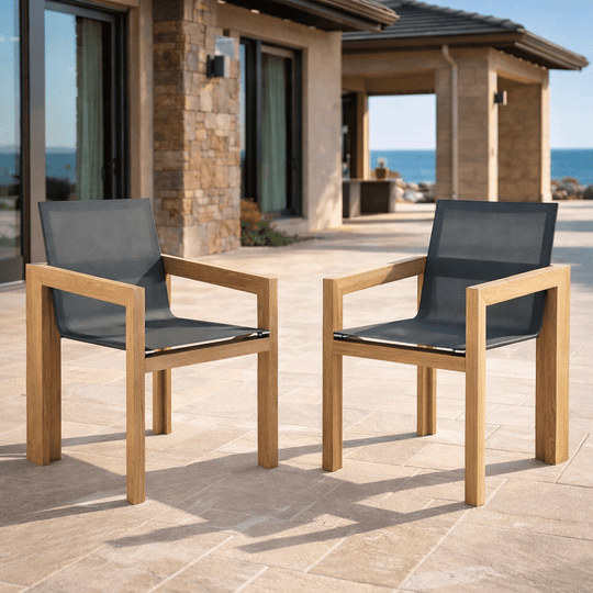 Teak Wood Dining Armchair - Smyrna - Teak HQ™