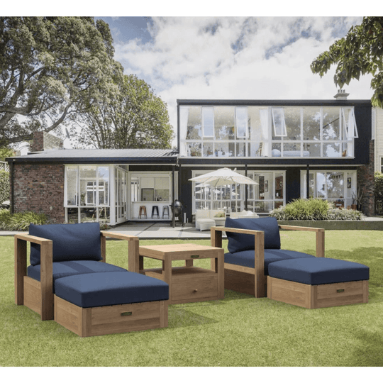 Teak Wood Outdoor Patio Furniture - Copacabana 5 - Piece Set - Teak HQ™