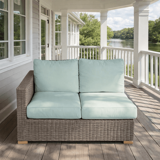 Teak Wood Outdoor Sectional Piece (Left End 2 - Seater) - Sanibel - Teak HQ™