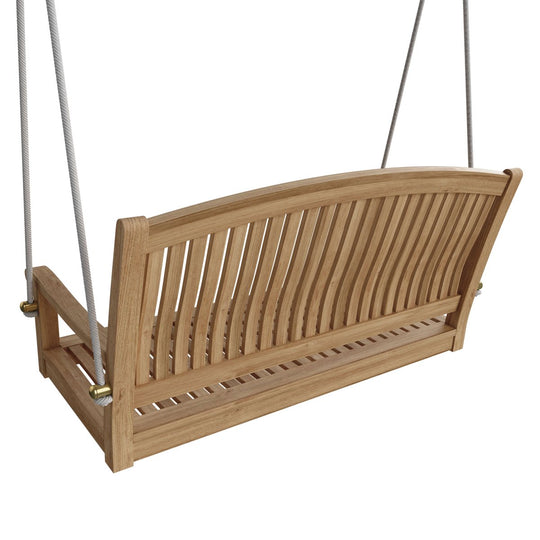 Teak Wood Porch Swing - Del - Amo (48" Curved Back) - Teak HQ™