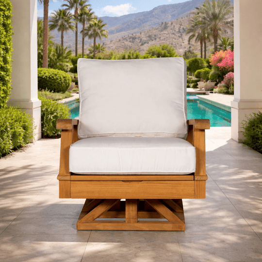 Teak Wood Revolving Chair - Miami - Teak HQ™