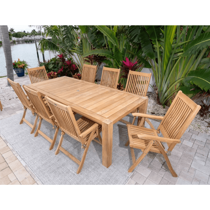 Teak Wood Table (94.5" Long Rectangle) - Comfort - Teak HQ™